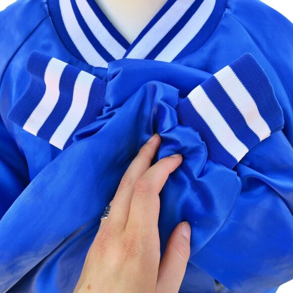 Vintage 1980s King Louie Pro Fit "Comet Pride" Blue Nylon Bomber Jacket Large - Picture 4 of 11